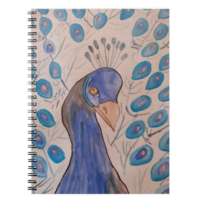 Peacock Blue-Notebook Notizblock (Vorderseite)