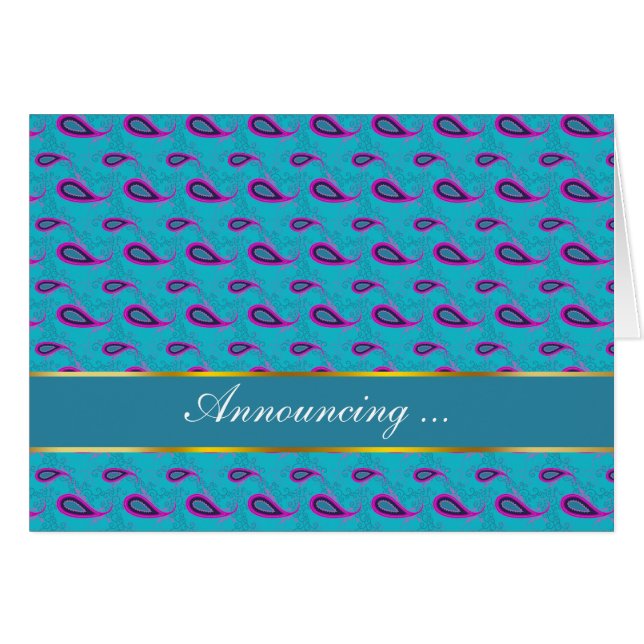 Peacock Blue Paisley (Devant horizontal)