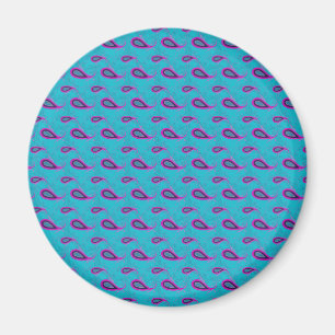 Peacock Blue Paisley Magnet