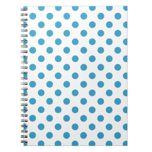 Peacock Blue Polka Dots Circles Notizblock