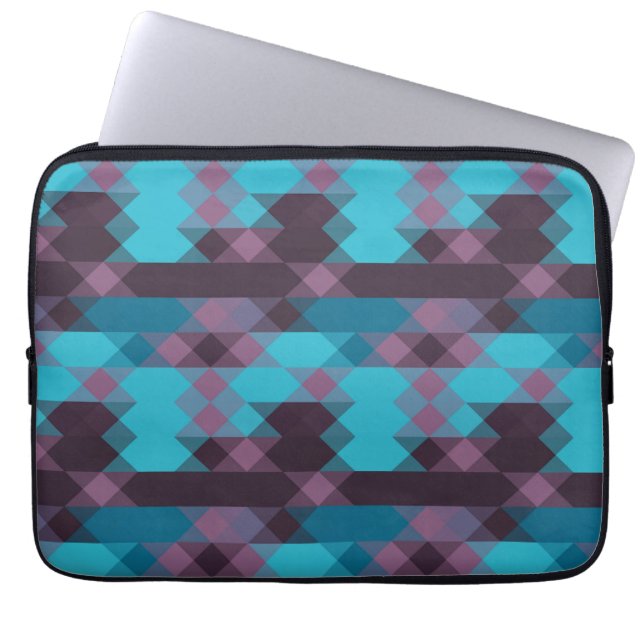 peacock blue, purple, topaz blue and thunder laptopschutzhülle (Vorderseite)