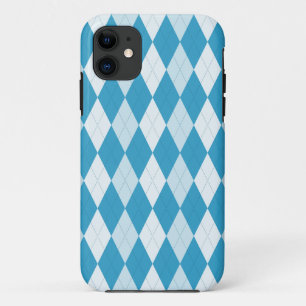 Peacock Blue Raute Kleine Diamantform iPhone 11 Hülle