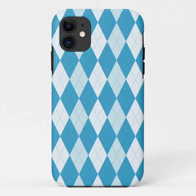 Peacock Blue Raute Kleine Diamantform Case-Mate iPhone Hülle (Rückseite)