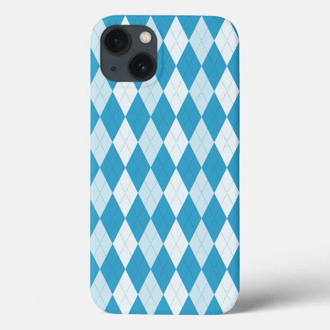 Peacock Blue Raute Kleine Diamantform Case-Mate iPhone Hülle (Rückseite)