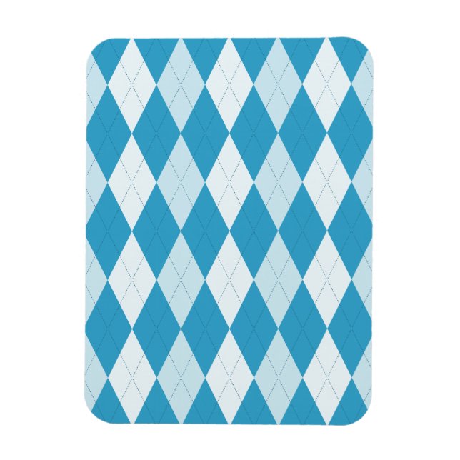 Peacock Blue Raute Kleine Diamantform Magnet (Vertikal)