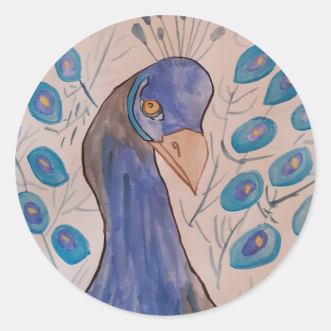 Peacock Blue Sticker (Vorderseite)