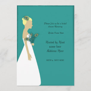 peacock_bridal_invite-01, verbinden uns bitte für… einladung