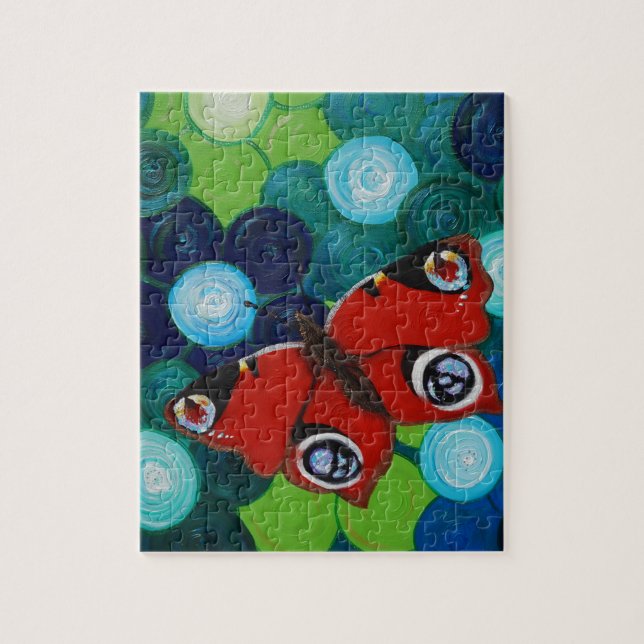 Peacock Butterfly-Malerei (Vertikal)