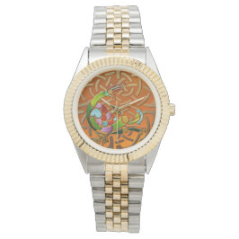 Peacock Celtic Deko Jeweled Armbanduhr