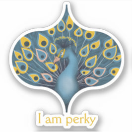 Peacock Chic Personalisierter Vinyl-Aufkleber mit Aufkleber