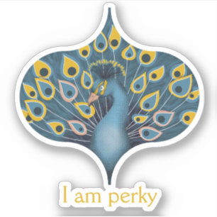 Peacock Chic Personalisierter Vinyl-Aufkleber mit  Aufkleber