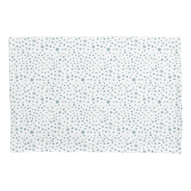 Peacock Confetti Wasserfarbe Dots Pillowcase Kissenbezug (Vorderseite)