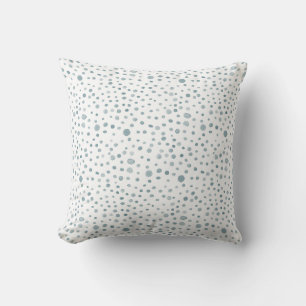 Peacock Confetti Wasserfarbe Dots Throw Kissen