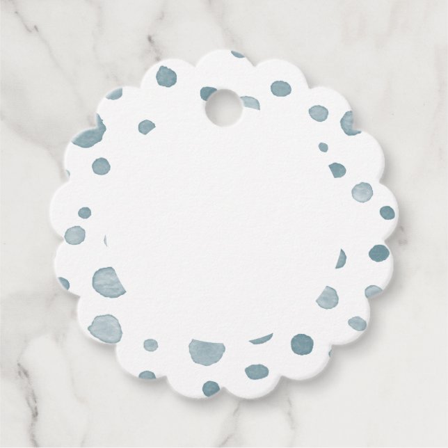 Peacock Confetti Wasserfarbe Punkte Liebesmarken Geschenkanhänger (Vorderseite)