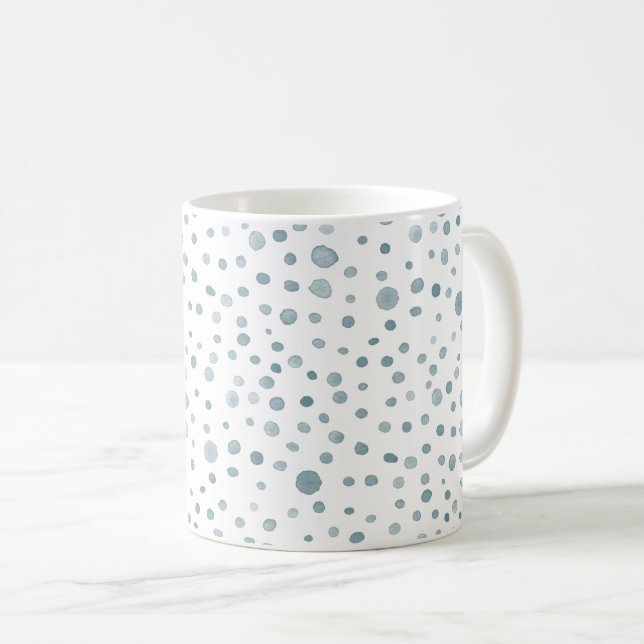 Peacock Confetti Watercolor Dots Classic Tasse (VorderseiteRechts)
