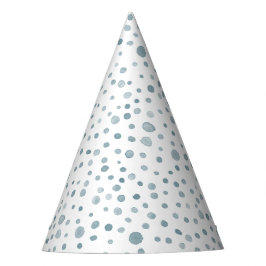 Peacock Confetti Watercolor Dots Party Hat Partyhütchen