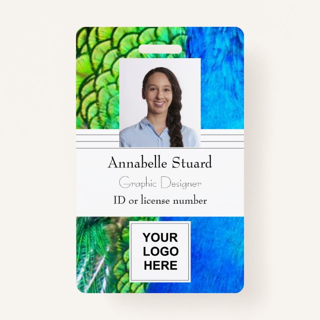 Peacock Creative bunt artiful business Ausweis (Vorderseite)