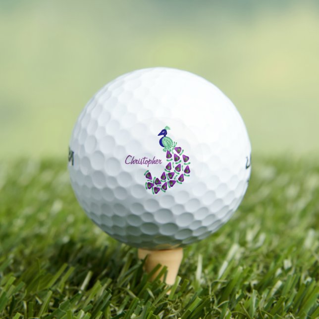 Peacock Design Golfball (Insitu T-Shirt)