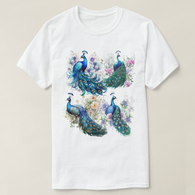 Peacock Elegance T-Shirt (Design vorne)