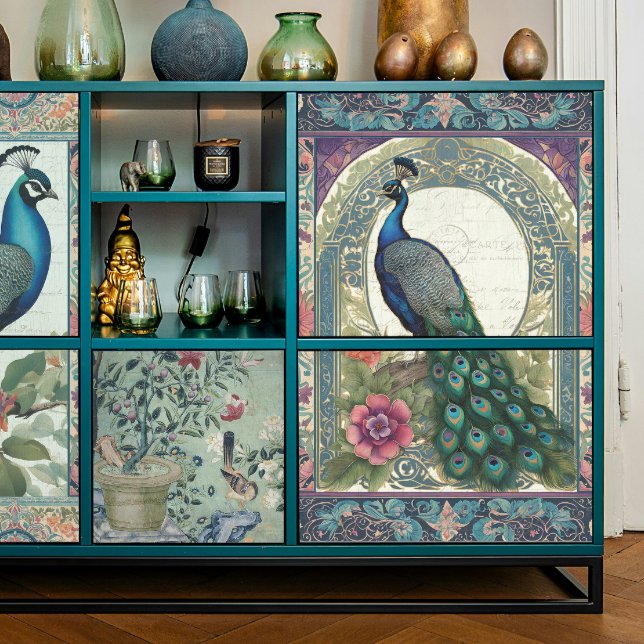 Peacock Elegante Lila Öphemera Seidenpapier (Von Creator hochgeladen)