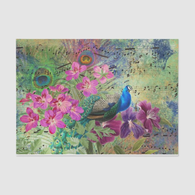 Peacock Ephemera Seidenpapier (Vorderseite)