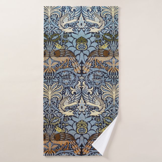 Peacock et Dragon, William Morris (Serviette de bain)