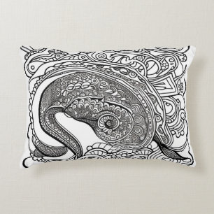 Peacock Face Dekokissen