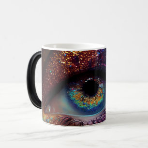 Peacock Fantasy Hübscher Glitzer Augen geschlossen Verwandlungstasse