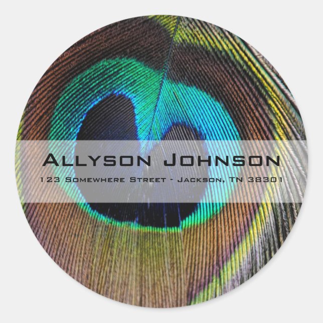 Peacock Feather Address Stickers (Vorderseite)