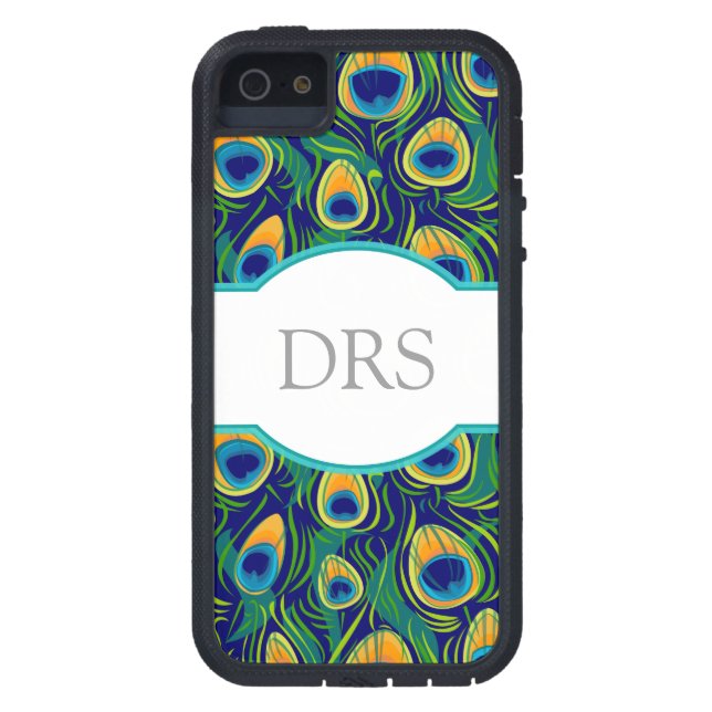 Peacock Feather Animal Print Case-Mate iPhone Hülle (Rückseite)