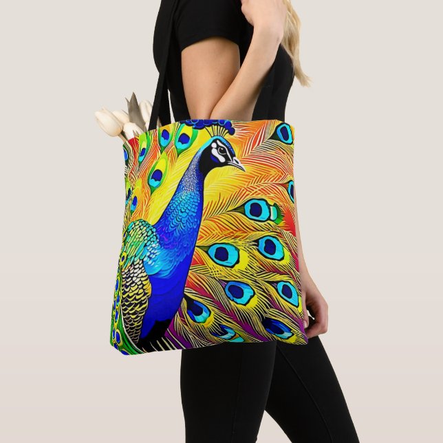 Peacock Feather Art Tasche (Von Nahem)