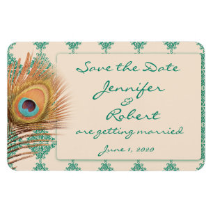 Peacock Feather auf der Aquamarinen marokkanischen Magnet