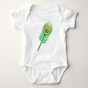 Peacock Feather Baby Strampler