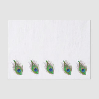 Peacock feather bordered tissue paper seidenpapier