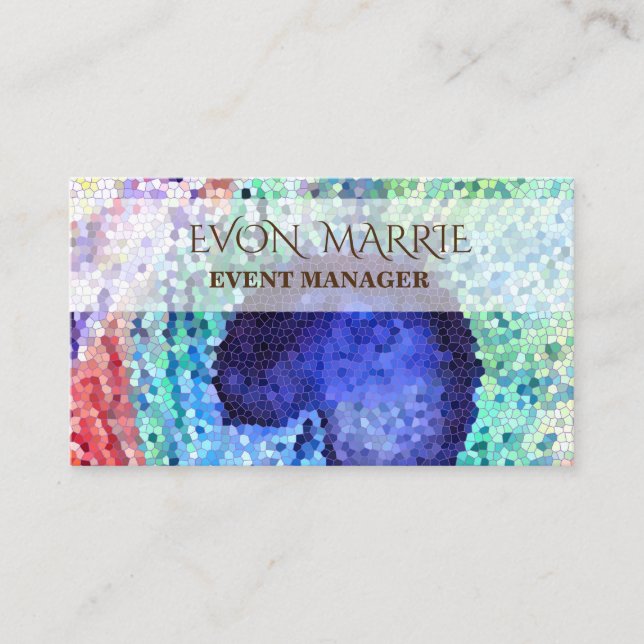 Peacock Feather Busines Card Visitenkarte (Vorderseite)