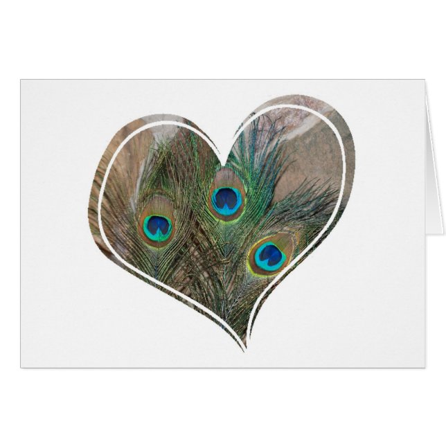 Peacock Feather Double Coeur (Devant horizontal)
