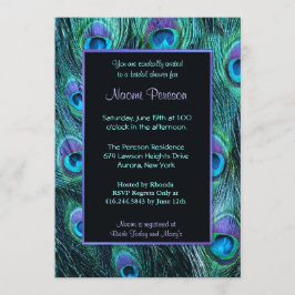 Peacock Feather Drama - Brautparty Einladung