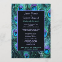 Peacock Feather Drama - Einladung zur Hochzeit