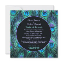 Peacock Feather Drama - Einladung zur Hochzeit