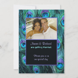 Peacock Feather Drama - Einladung zur Hochzeit im 