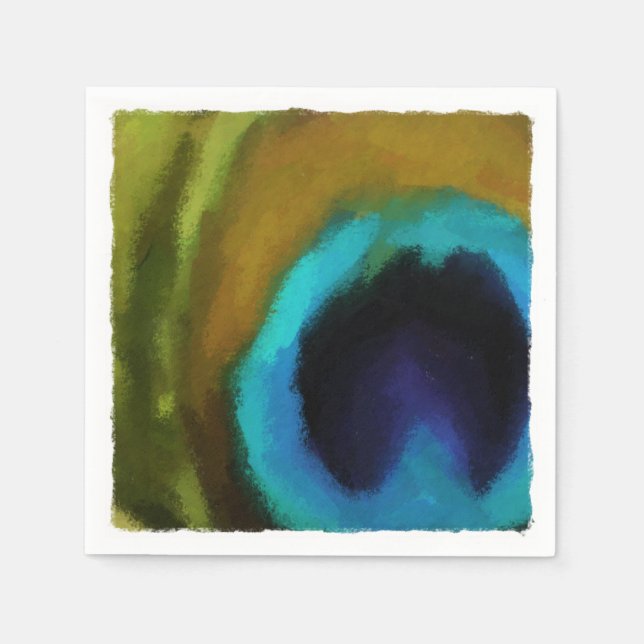 Peacock Feather Eye Serviette (Vorderseite)