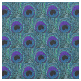 Peacock Feather Fabric Lila Periwinkle Blue Aqua Stoff