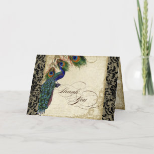 Peacock & Feather Formal Vielen Dank, dass Sie sic Dankeskarte