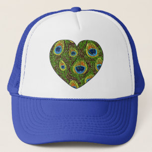 Peacock Feather Glitterie Kunstdruckerei Truckerkappe