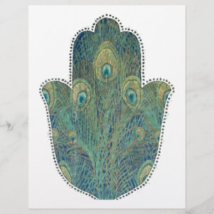 Peacock Feather Hamsa Flyer
