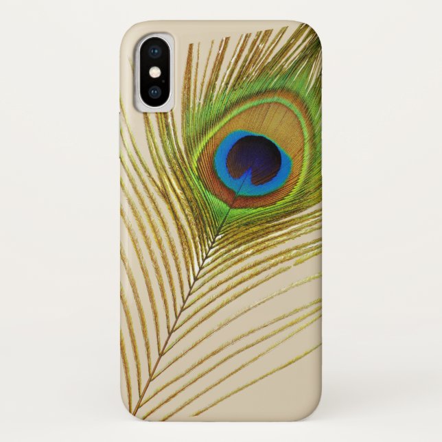 Peacock feather iPhone Case (Rückseite)