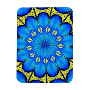 Peacock Feather Kaleidoscope 4 Magnet
