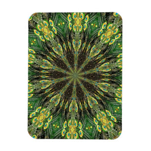 Peacock Feather Kaleidoskop 2 Magnet
