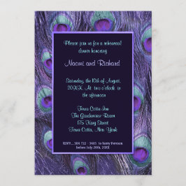 Peacock Feather Lila Probe Abendessen Einladung