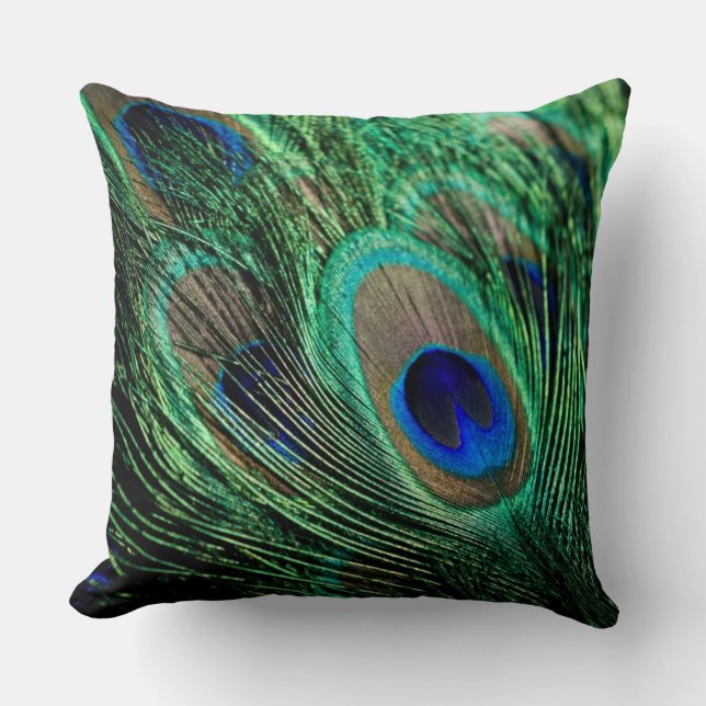 Peacock Feather Lucky Kissen (Vorderseite)